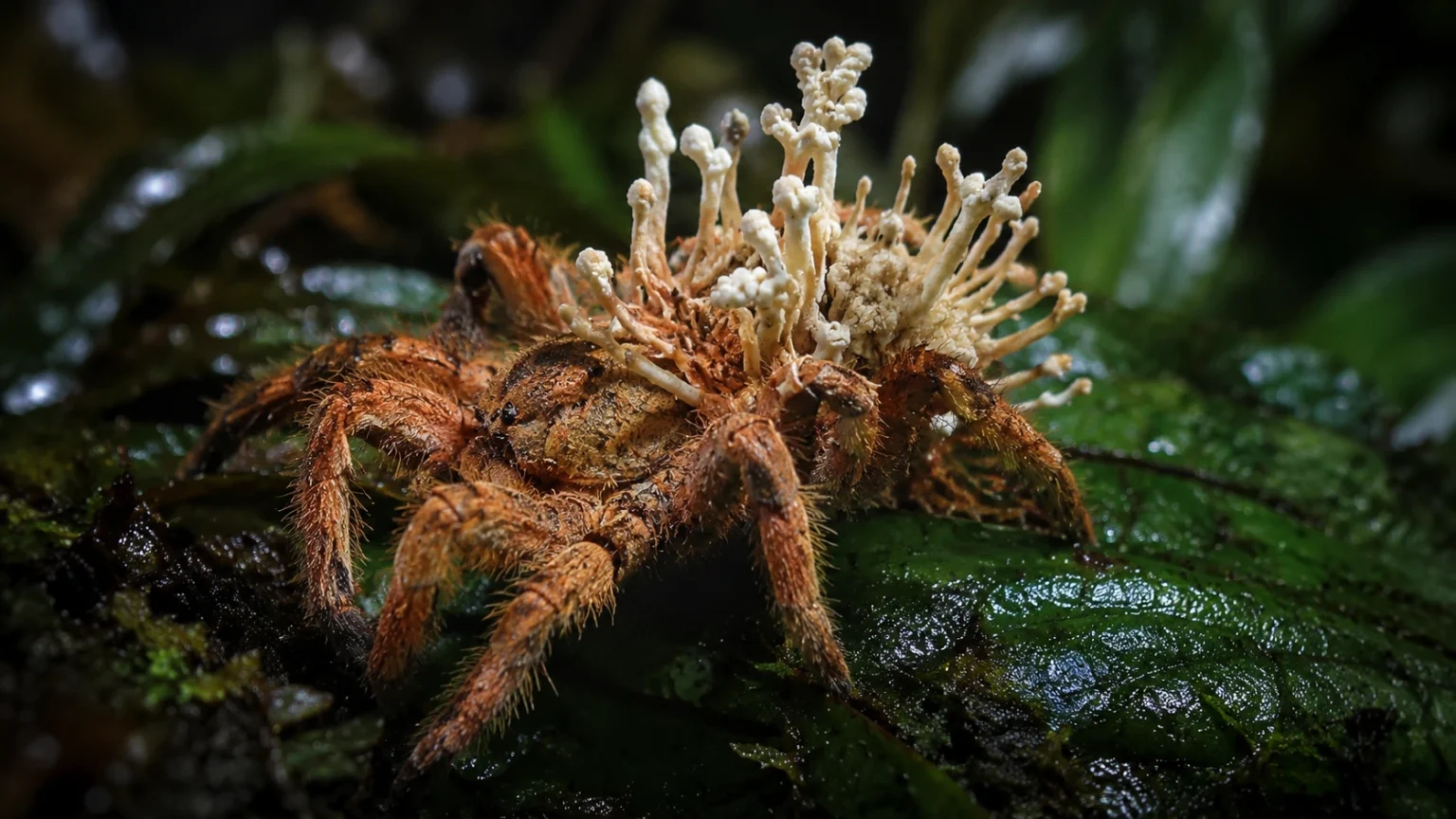 Aranha que imita fungo parasita é descoberta na Amazônia e surpreende cientistas