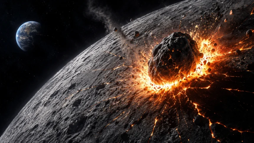 Impacto na Lua de 3 bilhões de anos conecta a história do satélite à da Terra