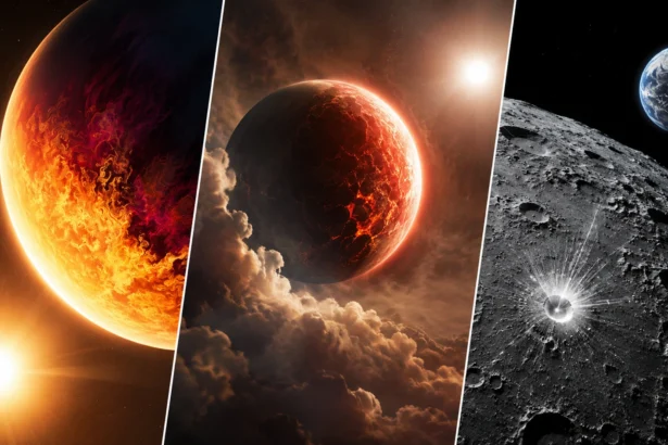 Descobertas do espaço revelam mundos extremos: planetas assados, atmosferas de carbono e marcas na Lua