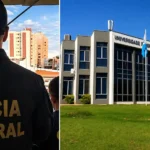 Agentes da Polícia Federal e da CGU durante operação de busca e apreensão em Minas Gerais