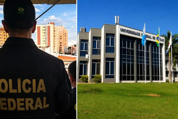 Agentes da Polícia Federal e da CGU durante operação de busca e apreensão em Minas Gerais