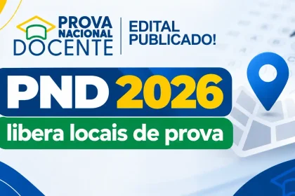 PND 2026 libera locais de prova exame tera 80 questoes e dura 5h30