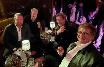 Daniel Vorcaro e Paulo Gonet durante evento em Londres em abril de 2024